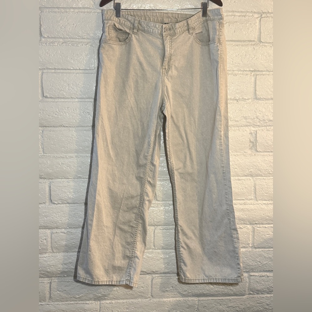 H&M Womens Khaki Pants Size 12 Beige Straight Leg Casual Chinos